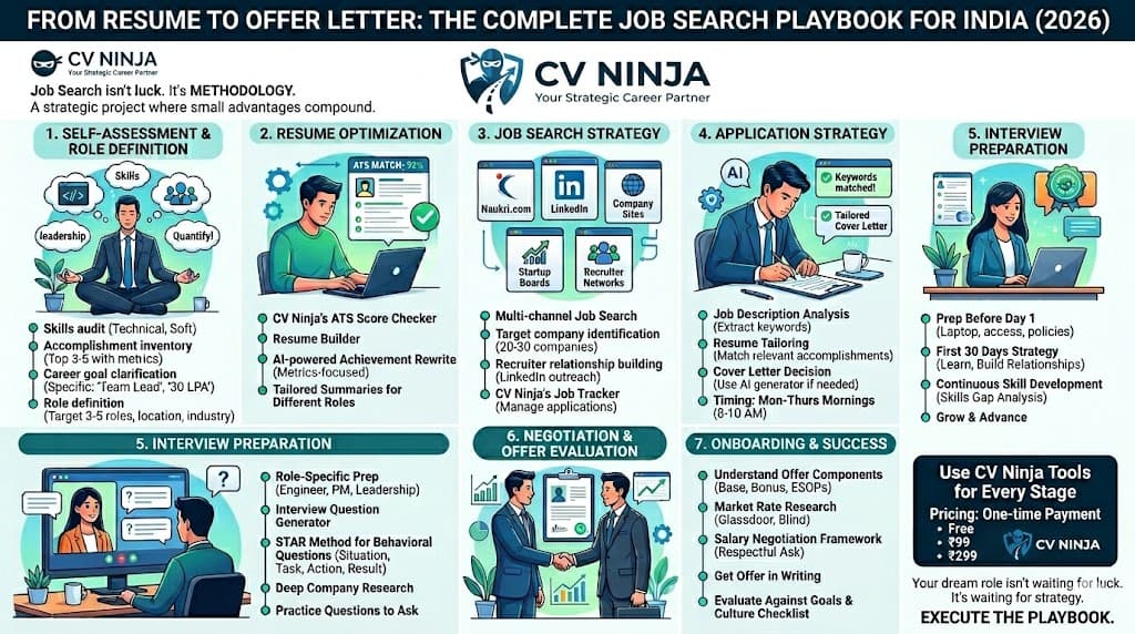 From Resume to Offer Letter: The Complete Job Search Playbook for India (2026)